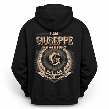 GIUSEPPE PH55-T25-Personalized Name Quote Apparel “I Am NAME May Not Be Perfect But I Am Limited Edition”