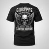 GIUSEPPE P01-K24-229 – Personalized Skull Graphic Apparel “I Am NAME I May Not Be Perfect But I Am Limited Edition”
