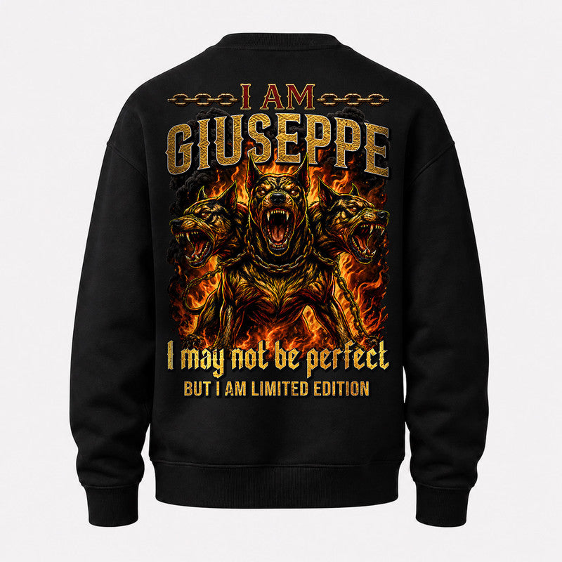 GIUSEPPE MP88-F2-168–Personalized Bold Quote Apparel “I Am NAME I May Not Be Perfect But I Am Limited Edition