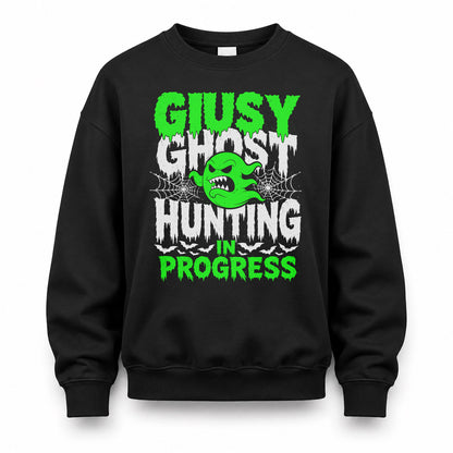 GIUSY HW22-K06-109 - NAME Ghost Hunting In Progress Personalized Halloween Shirt