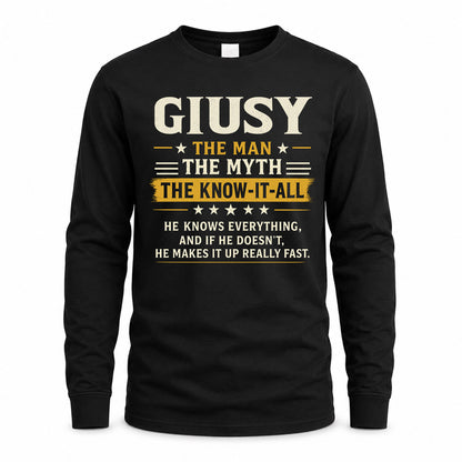 GIUSY TM90-K04-125 - NAME Legendary Know-It-All Personalized Funny Shirt