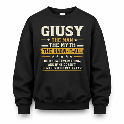 GIUSY TM90-K04-125 - NAME Legendary Know-It-All Personalized Funny Shirt