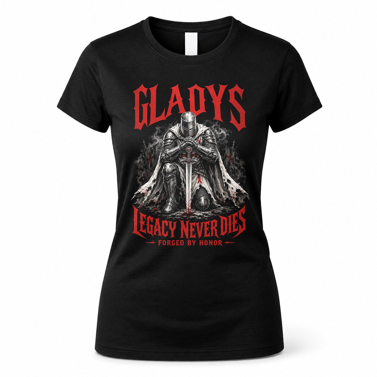 GLADYS HS90-K04-109 - NAME Legacy Never Dies Forged By Honor Personalized Knight