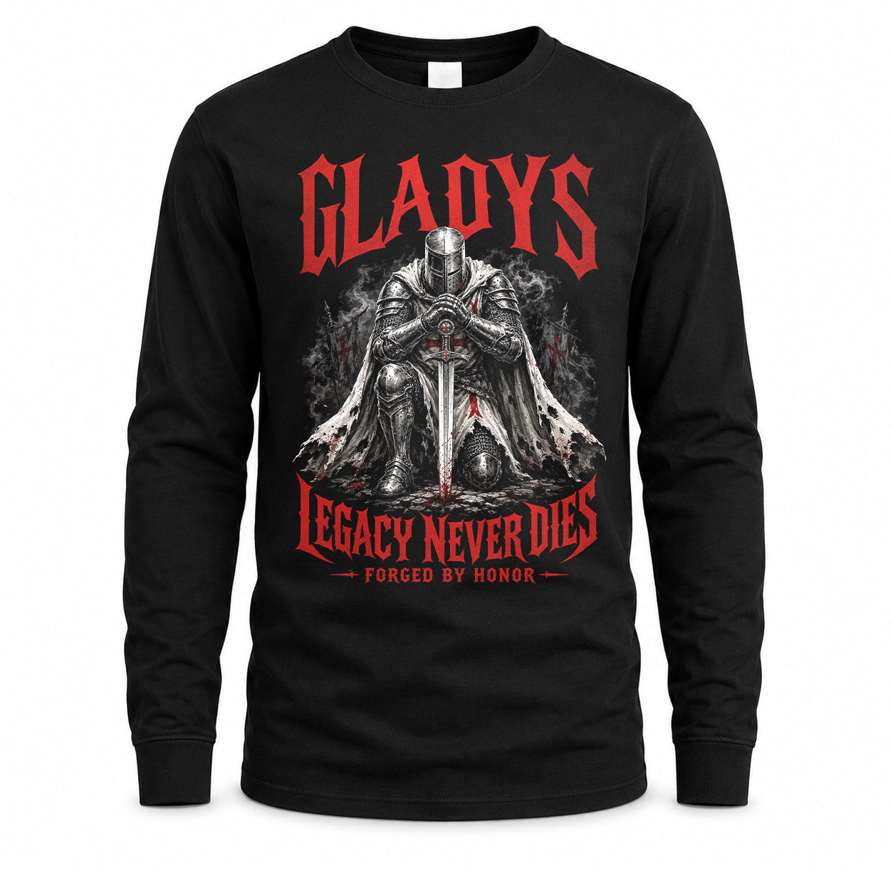 GLADYS HS90-K04-109 - NAME Legacy Never Dies Forged By Honor Personalized Knight