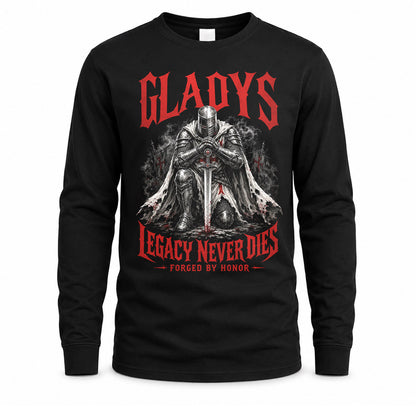 GLADYS HS90-K04-109 - NAME Legacy Never Dies Forged By Honor Personalized Knight