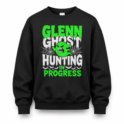 GLENN HW22-K06-109 - NAME Ghost Hunting In Progress Personalized Halloween Shirt