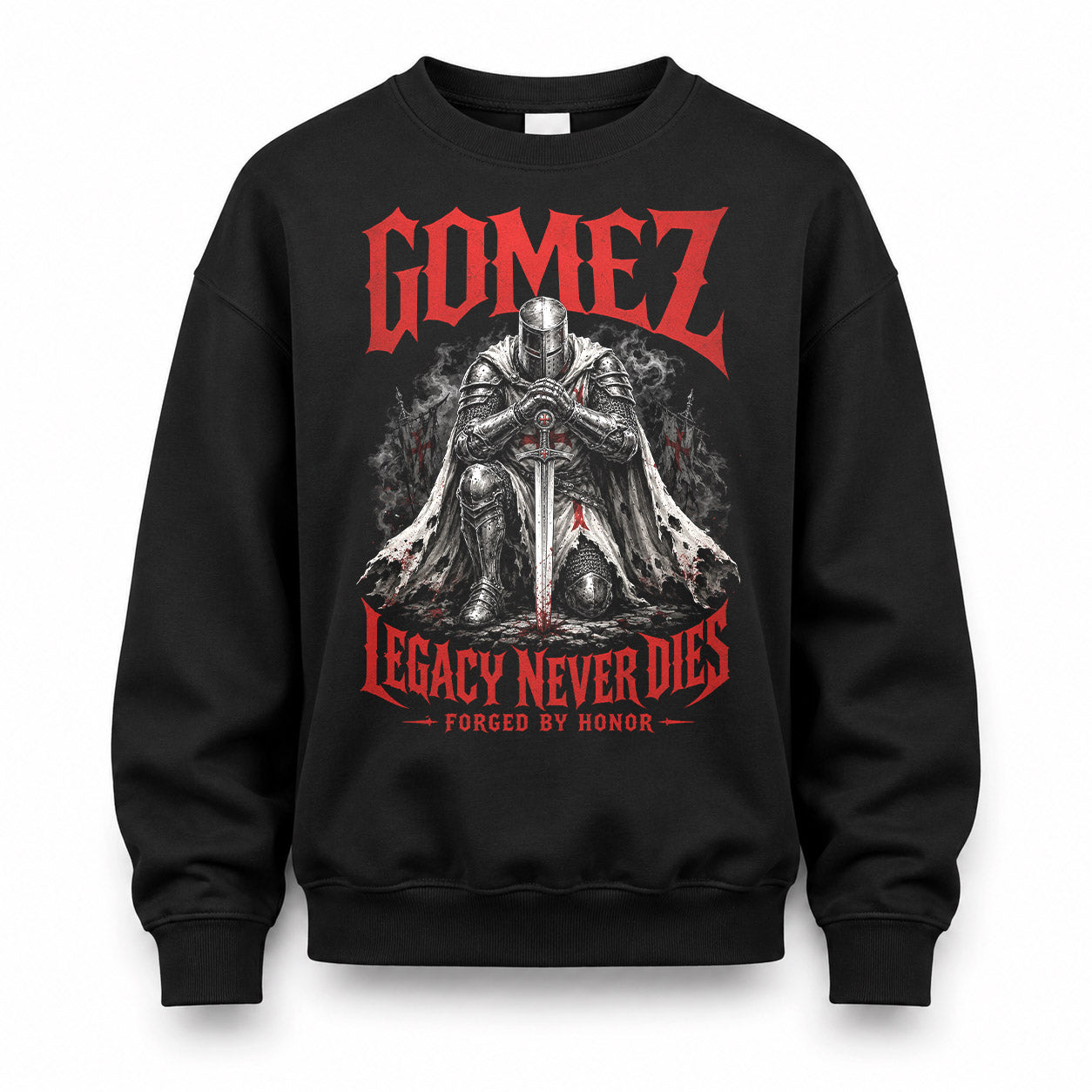 GOMEZ HS90-K04-109 - NAME Legacy Never Dies Forged By Honor Personalized Knight