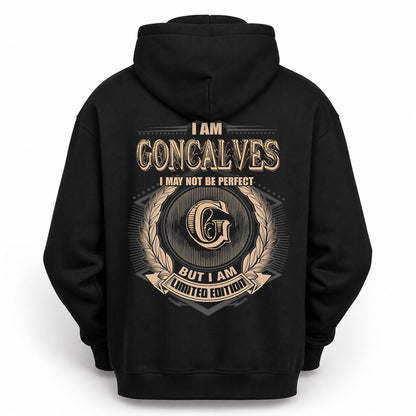 GONCALVES PH55-T25-Personalized Name Quote Apparel “I Am NAME May Not Be Perfect But I Am Limited Edition”