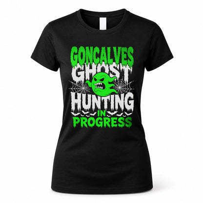 GONCALVES HW22-K06-109 - NAME Ghost Hunting In Progress Personalized Halloween Shirt