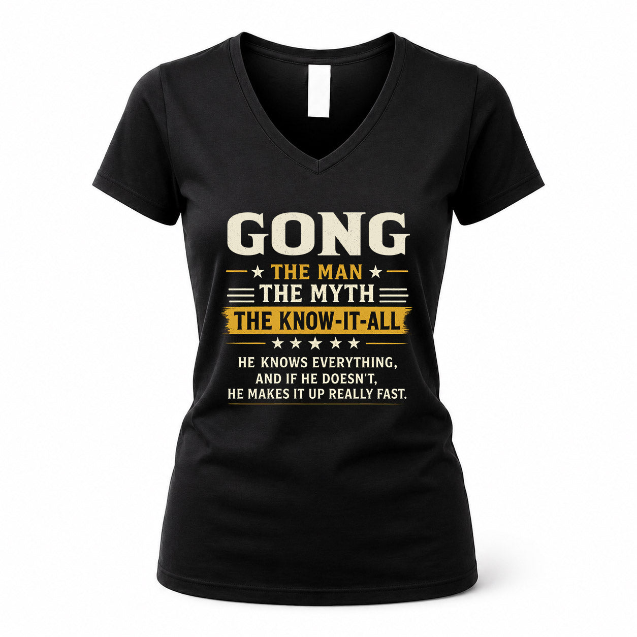 GONG TM90-K04-125 - NAME Legendary Know-It-All Personalized Funny Shirt
