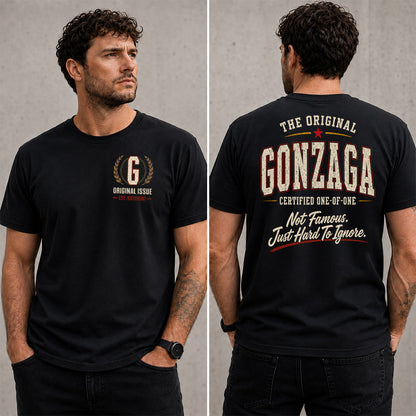 GONZAGA W68-F2-168 – Personalized Original Issue Apparel “The Original NAME Certified One-of-One"