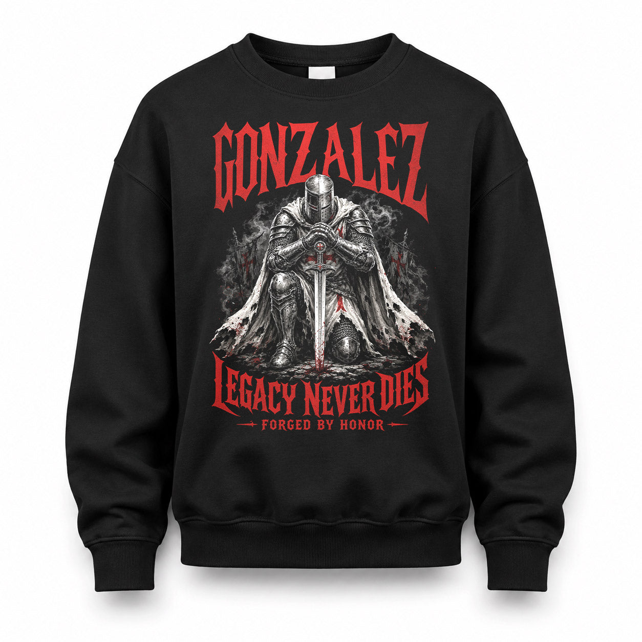 GONZALEZ HS90-K04-109 - NAME Legacy Never Dies Forged By Honor Personalized Knight