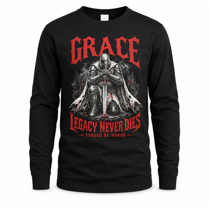 GRACE HS90-K04-109 - NAME Legacy Never Dies Forged By Honor Personalized Knight