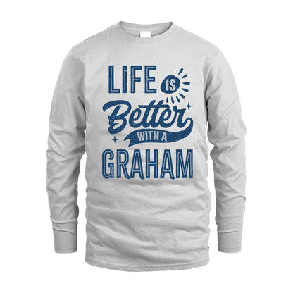 GRAHAM HH88-K2–Personalized Name Quote T-Shirt Life Is Better With Unisex Gift