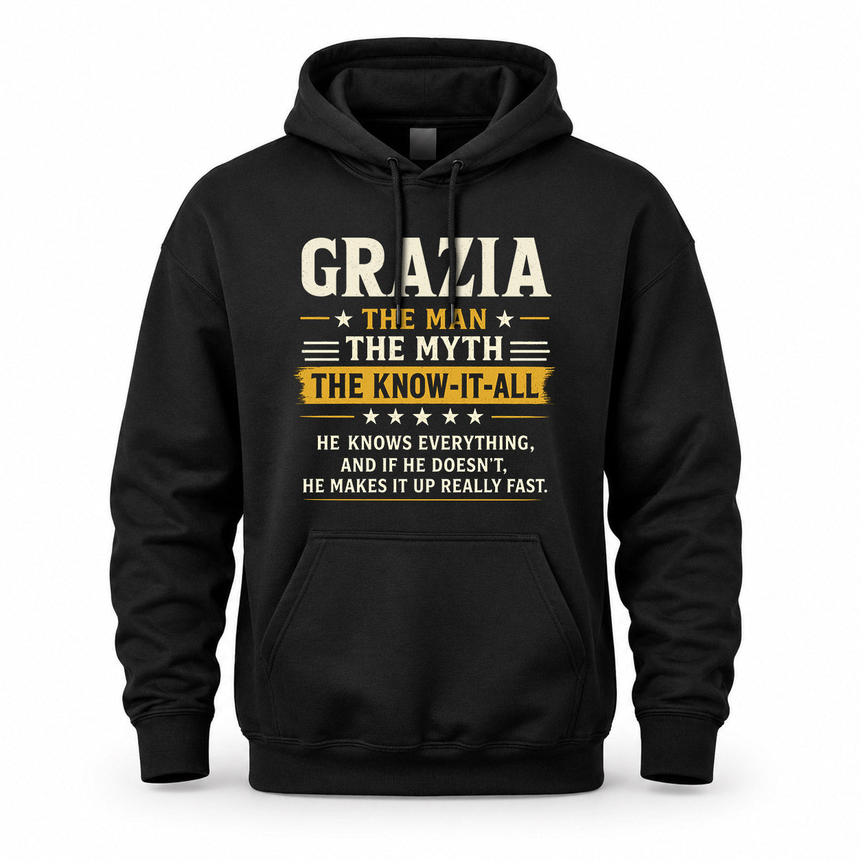 GRAZIA TM90-K04-125 - NAME Legendary Know-It-All Personalized Funny Shirt