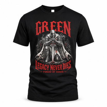 GREEN HS90-K04-109 - NAME Legacy Never Dies Forged By Honor Personalized Knight