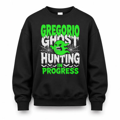 GREGORIO HW22-K06-109 - NAME Ghost Hunting In Progress Personalized Halloween Shirt