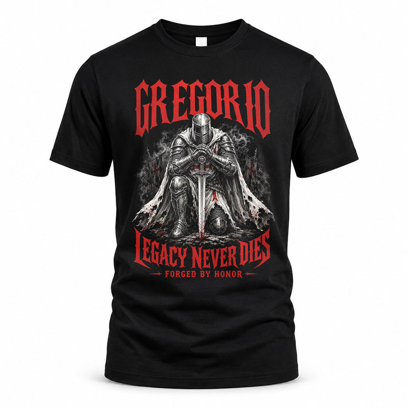 GREGORIO HS90-K04-109 - NAME Legacy Never Dies Forged By Honor Personalized Knight