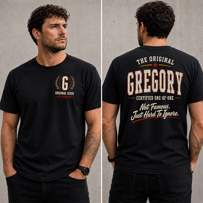 GREGORY W68-F2-168 – Personalized Original Issue Apparel “The Original NAME Certified One-of-One"