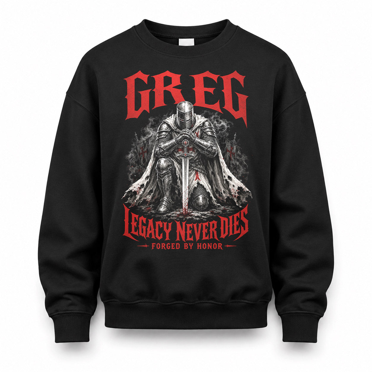GREG HS90-K04-109 - NAME Legacy Never Dies Forged By Honor Personalized Knight