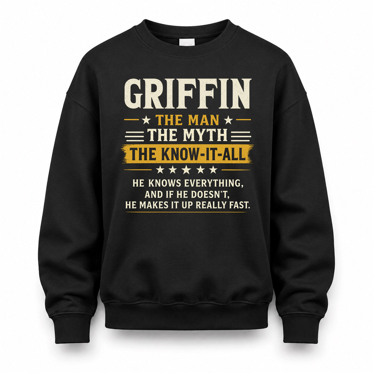 GRIFFIN TM90-K04-125 - NAME Legendary Know-It-All Personalized Funny Shirt