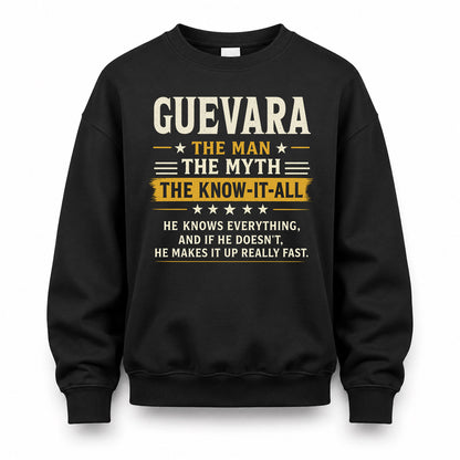 GUEVARA TM90-K04-125 - NAME Legendary Know-It-All Personalized Funny Shirt