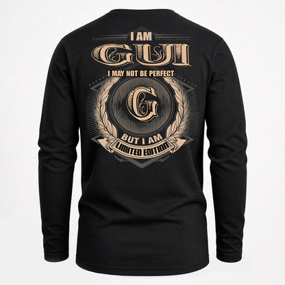 GUI PH55-T25-Personalized Name Quote Apparel “I Am NAME May Not Be Perfect But I Am Limited Edition”