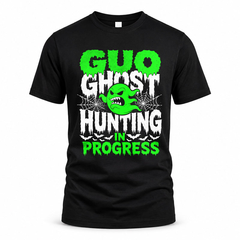 GUO HW22-K06-109 - NAME Ghost Hunting In Progress Personalized Halloween Shirt