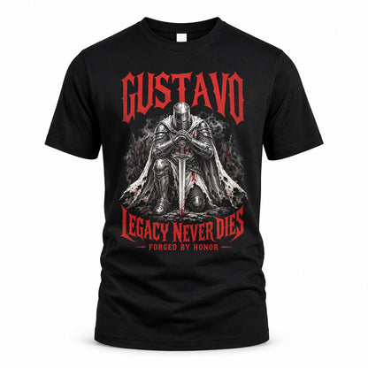 GUSTAVO HS90-K04-109 - NAME Legacy Never Dies Forged By Honor Personalized Knight