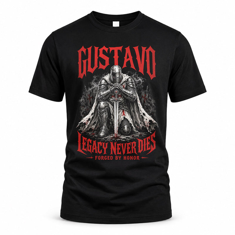 GUSTAVO HS90-K04-109 - NAME Legacy Never Dies Forged By Honor Personalized Knight