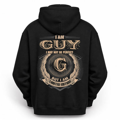 GUY PH55-T25-Personalized Name Quote Apparel “I Am NAME May Not Be Perfect But I Am Limited Edition”