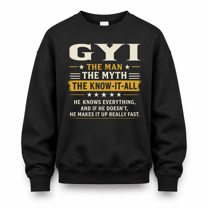 GYI TM90-K04-125 - NAME Legendary Know-It-All Personalized Funny Shirt