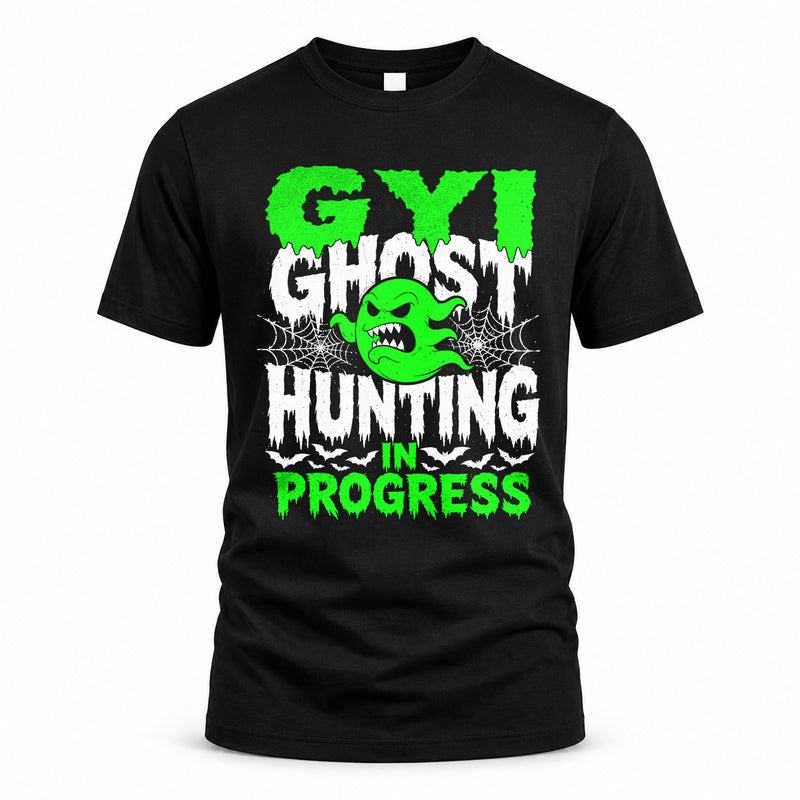 GYI HW22-K06-109 - NAME Ghost Hunting In Progress Personalized Halloween Shirt