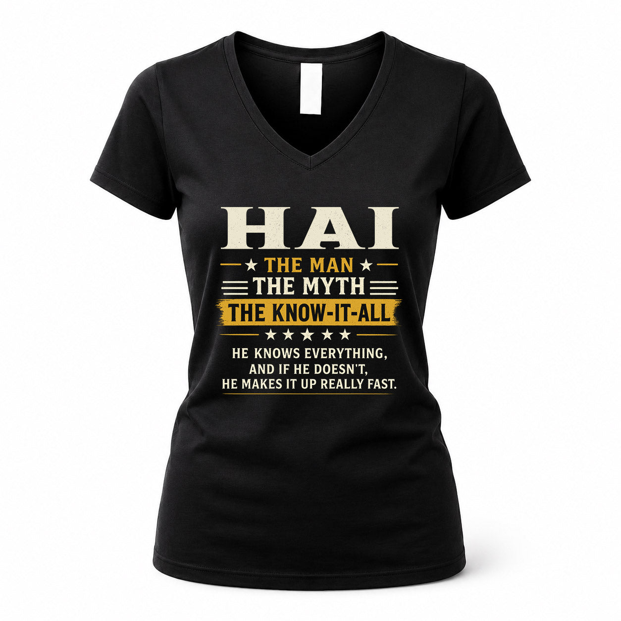 HAI TM90-K04-125 - NAME Legendary Know-It-All Personalized Funny Shirt