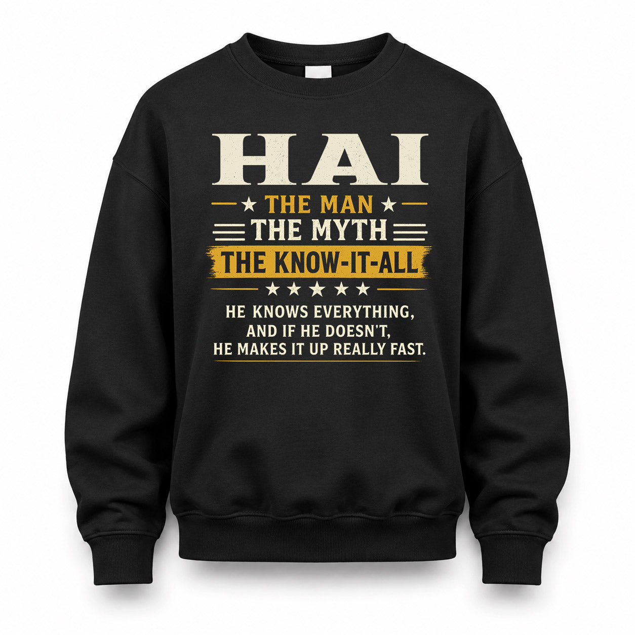 HAI TM90-K04-125 - NAME Legendary Know-It-All Personalized Funny Shirt