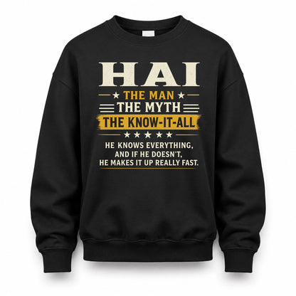 HAI TM90-K04-125 - NAME Legendary Know-It-All Personalized Funny Shirt