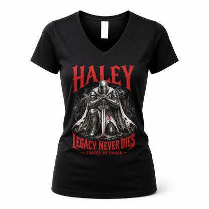 HALEY HS90-K04-109 - NAME Legacy Never Dies Forged By Honor Personalized Knight