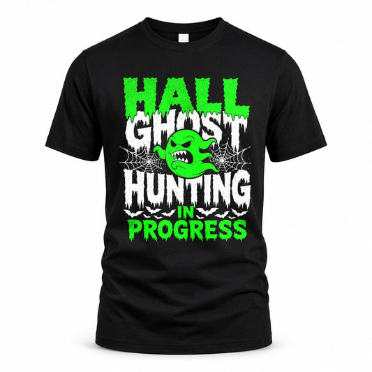 HALL HW22-K06-109 - NAME Ghost Hunting In Progress Personalized Halloween Shirt