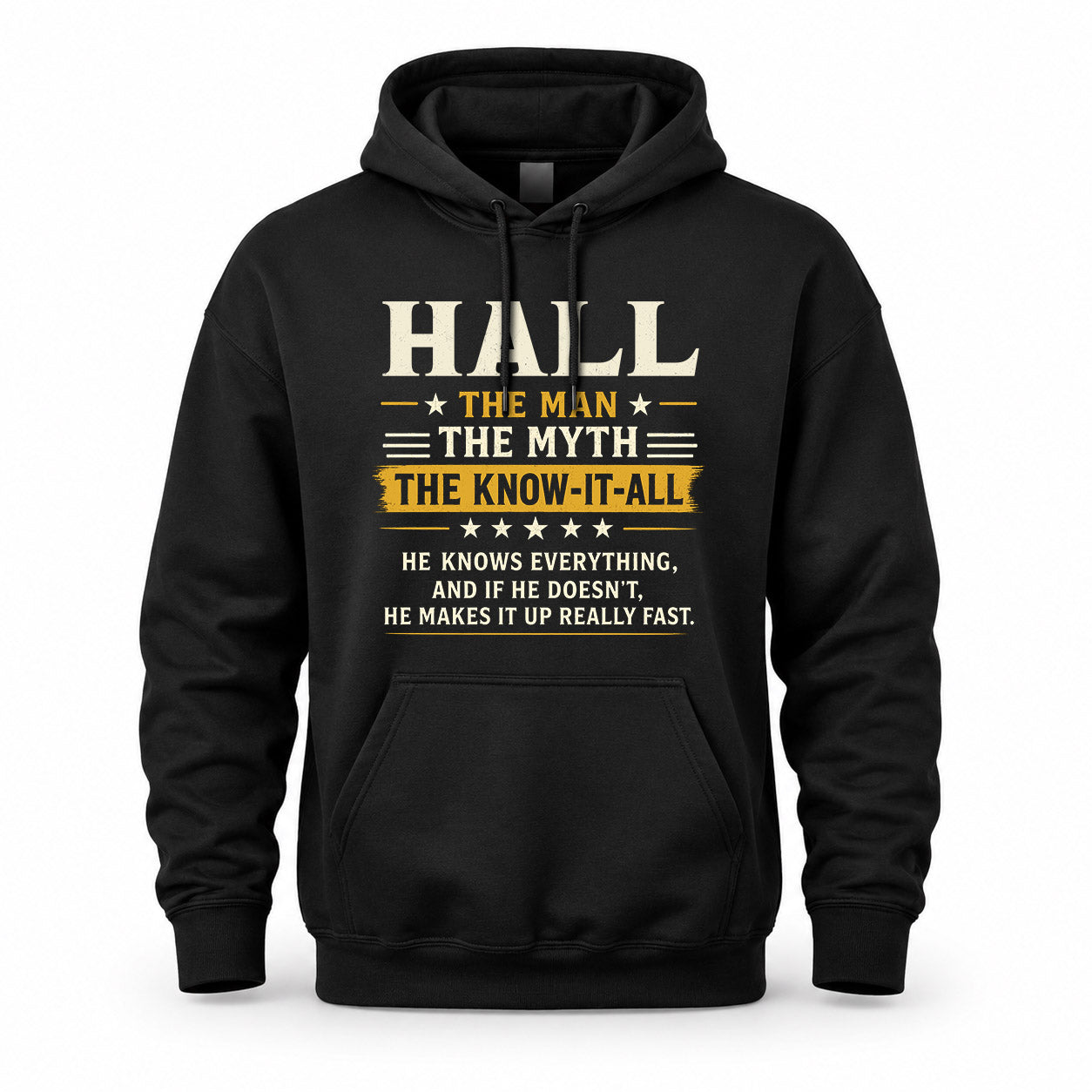 HALL TM90-K04-125 - NAME Legendary Know-It-All Personalized Funny Shirt