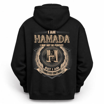 HAMADA PH55-T25-Personalized Name Quote Apparel “I Am NAME May Not Be Perfect But I Am Limited Edition”