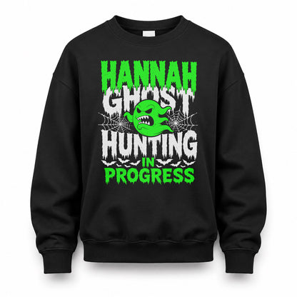 HANNAH HW22-K06-109 - NAME Ghost Hunting In Progress Personalized Halloween Shirt