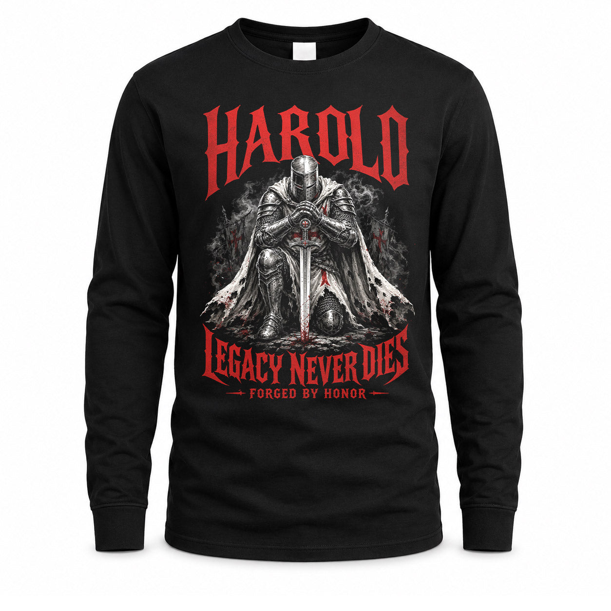 HAROLD HS90-K04-109 - NAME Legacy Never Dies Forged By Honor Personalized Knight