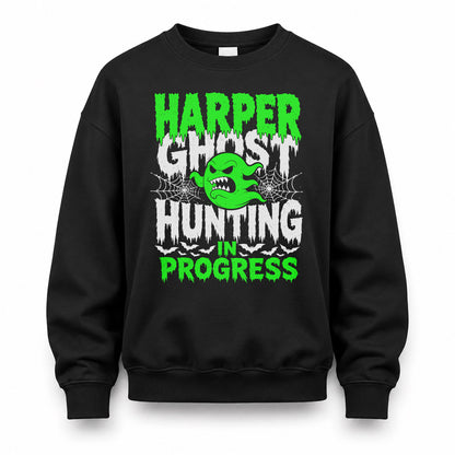 HARPER HW22-K06-109 - NAME Ghost Hunting In Progress Personalized Halloween Shirt
