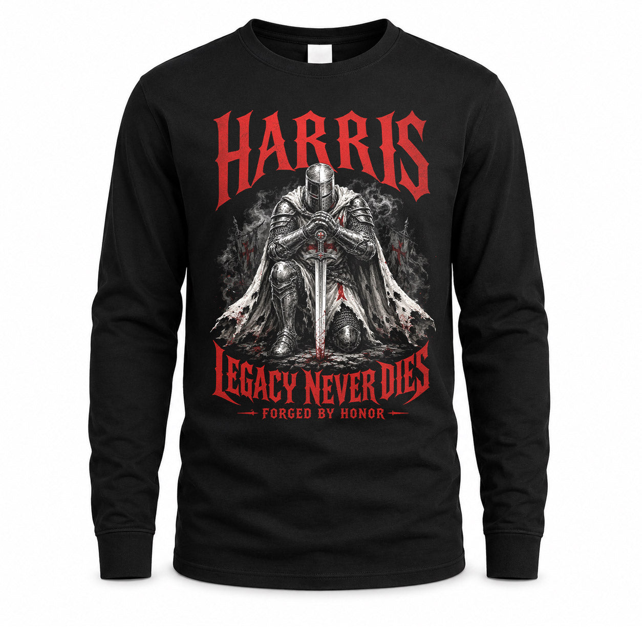 HARRIS HS90-K04-109 - NAME Legacy Never Dies Forged By Honor Personalized Knight