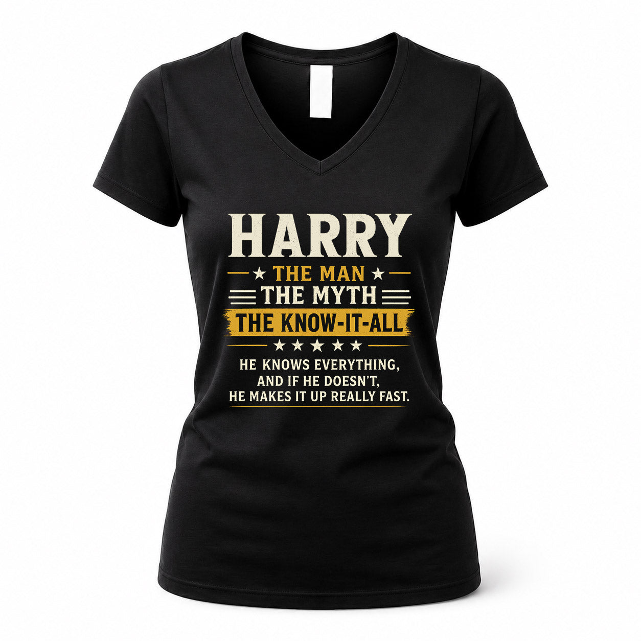 HARRY TM90-K04-125 - NAME Legendary Know-It-All Personalized Funny Shirt