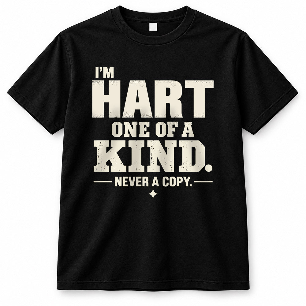 HART P6-K4-228 Personalized Funny Quote Apparel “I’m NAME – One of a Kind, Never a Copy”