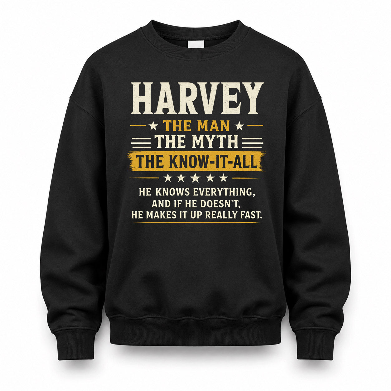 HARVEY TM90-K04-125 - NAME Legendary Know-It-All Personalized Funny Shirt