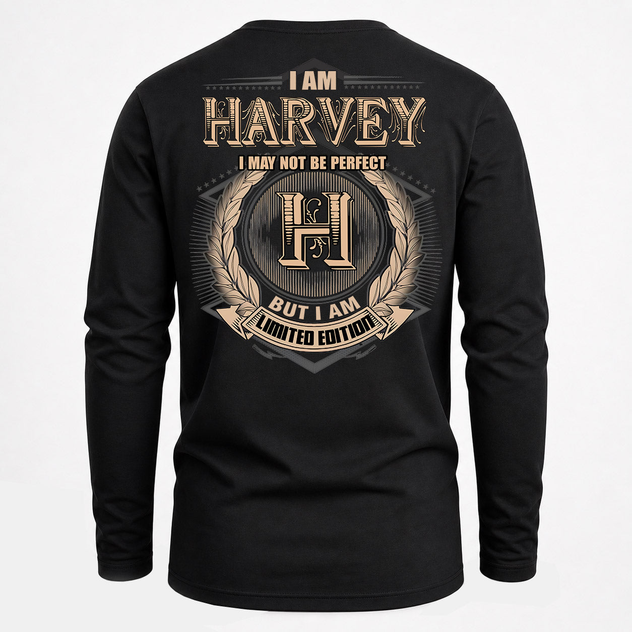 HARVEY PH55-T25-Personalized Name Quote Apparel “I Am NAME May Not Be Perfect But I Am Limited Edition”