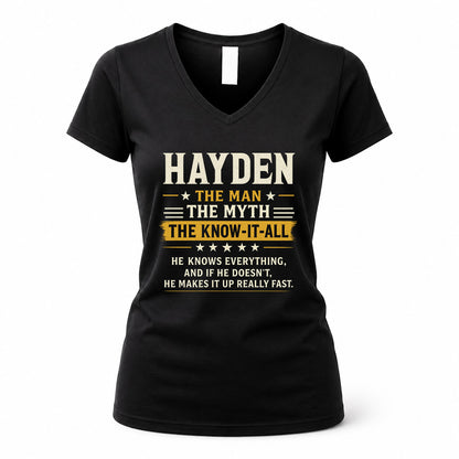 HAYDEN TM90-K04-125 - NAME Legendary Know-It-All Personalized Funny Shirt