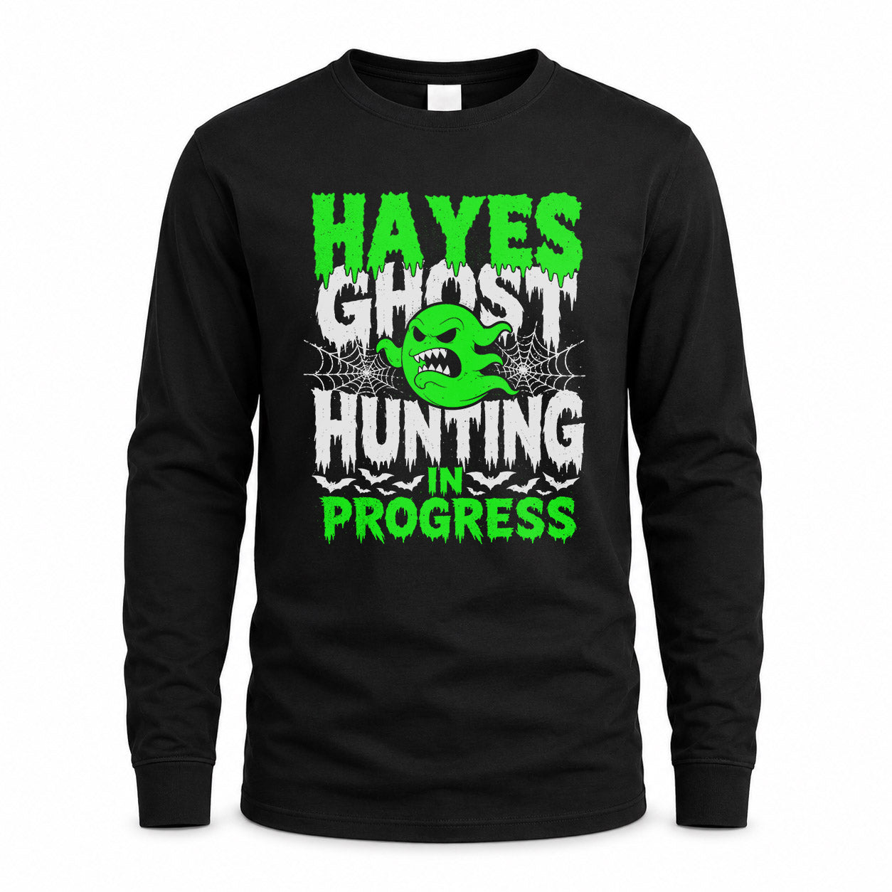 HAYES HW22-K06-109 - NAME Ghost Hunting In Progress Personalized Halloween Shirt